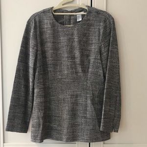 3/4 Sleeve Textured Grey Top